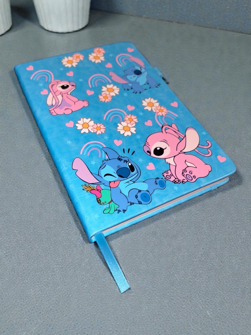 Blue Stitch & Angel Notebook